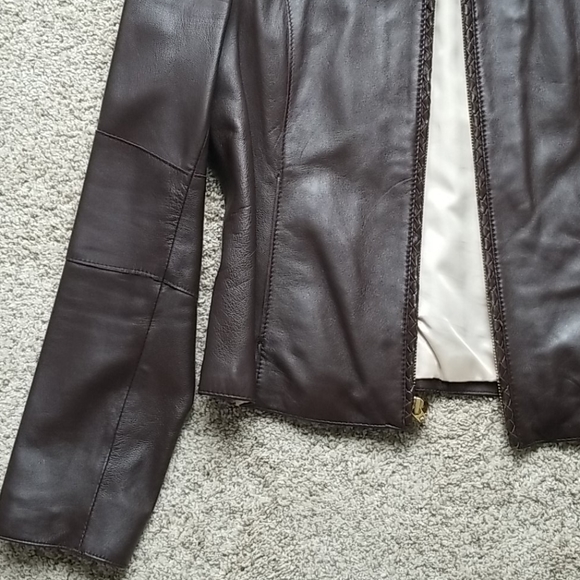 Brown Leather Jacket - Picture 4 of 6